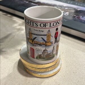 London Souvenir Mug with Iconic Landmarks